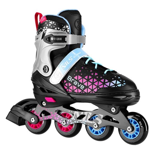 Изображение Skrituļslidas NH18190A IN-LINE SKATES/HOCKEY ICE SKATES SET 4IN1 BRAVE PINK SIZE S(29-33) NILS EXTREME