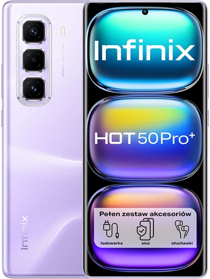 Изображение Smartfon Infinix Hot 50 Pro+ 8/256GB Fioletowy  (X6880PR)