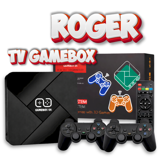 Picture of Spēļu konsole RoGer TV + Game Box G5 Retro 64GB
