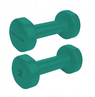 Attēls no Spokey Hantle Shape winylowe 2 x 2 kg Zielone