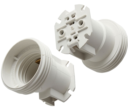 Attēls no Spuldzes turētājs (patrona) / COKOLS E27 plastmasas