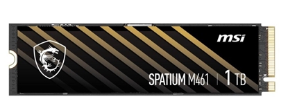 Attēls no SSD|MSI|SPATIUM M461|1TB|M.2|PCIE|NVMe|3D NAND|Write speed 3200 MBytes/sec|Read speed 5000 MBytes/sec|2.15mm|TBW 250 TB|MTBF 1500000 hours|S78-440L1D0-P83