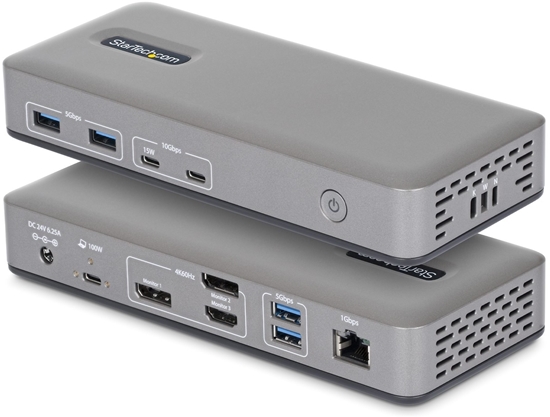 Picture of Stacja/replikator StarTech 3X MONITOR USB-C DOCK 100W PD/TRIPLE-MONITOR DP/HDMI 4K60