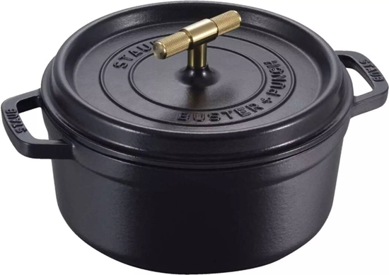 Picture of Staub La Cocotte Buster & Punch 24 cm round, Black, Cast Iron