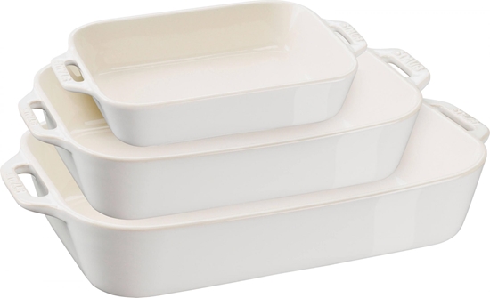 Изображение STAUB Zestaw 3 prostoktnych pómisków ceramicznych Staub