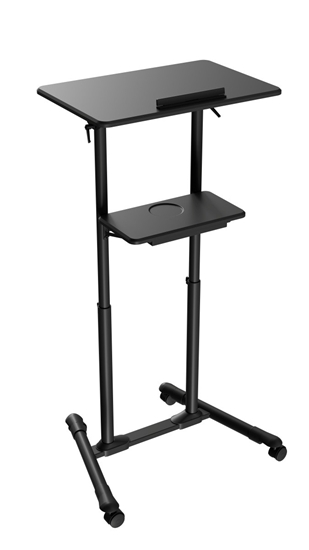 Picture of Stiprinājums Gembird Mobile Lecture Desk with Caster Wheels Black