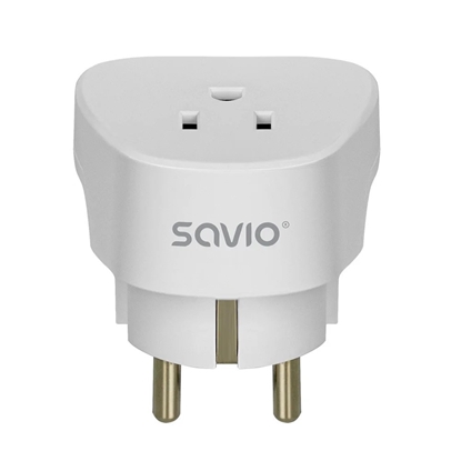 Attēls no Strāvas adapteris SAVIO Travel adapter US socket - EU plug