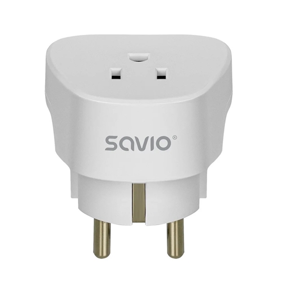 Изображение Strāvas adapteris SAVIO Travel adapter US socket - EU plug
