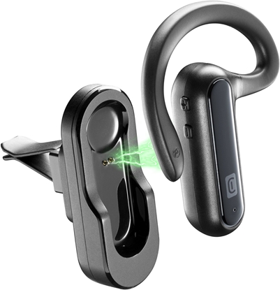 Picture of Suchawka Bluetooth headset Cellularline CAR FLAT w tym stacja adujca do samochodu czarny