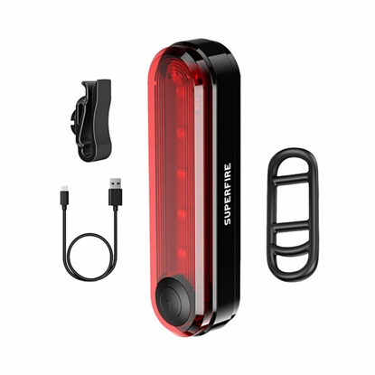 Attēls no Superfire BTL01 aizmugurējais velosipēda lukturis,