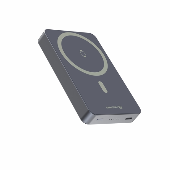 Picture of Swissten FUSION Power Bank Universal External Battery MagSafe / Apple Watch / 10000 mAh Silver