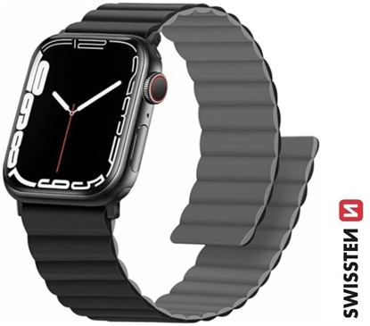 Attēls no Swissten Silicone Magnetic Band for Apple Watch 38 / 40 mm