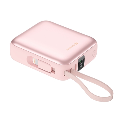 Picture of Swissten SPACE Power Bank Universal External Battery USB-C / Lightning / 10000 mAh Pink