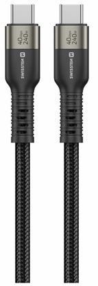 Picture of Swissten TB3 & TB4 / USB 4.0 / 8K@60Hz / 40 Gb/s / 240W USB-C Data and Video Cable 0.5m