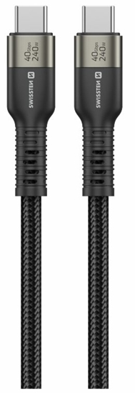 Изображение Swissten TB3 & TB4 / USB 4.0 / 8K@60Hz / 40 Gb/s / 240W USB-C Data and Video Cable 0.5m