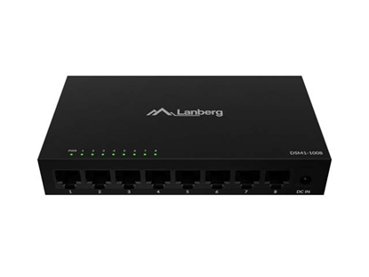 Attēls no Switch DSM1-1008 8X 1GB/S niezarządzalny Gigabit Ethernet Desktop 12V ( obudowa metalowa) 