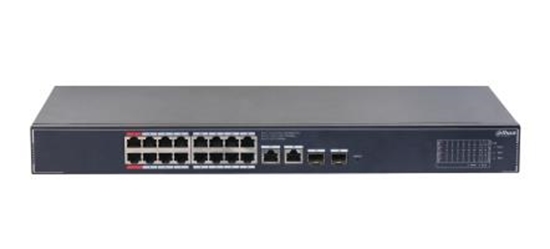 Picture of Switch|DAHUA|DH-SG4020LP|Switch layer L2|16xRJ-45 ports|RJ-45 Ports Type Gigabit Ethernet (10/100/1000)|2xGigabit Ethernet (copper) ports quantity|2xSFP module slots quantity|16xPower over Ethernet (PoE) ports quantity|Total Power over Ethernet (PoE) bud