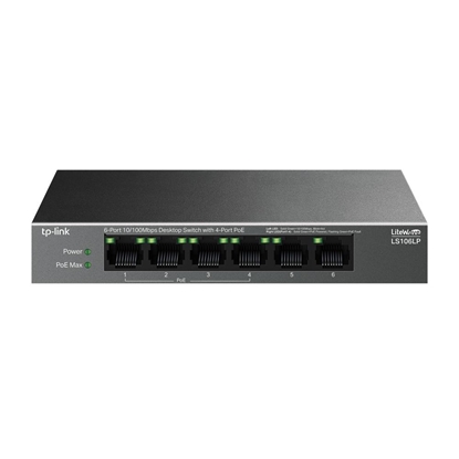 Изображение Switch|TP-LINK|LS106LP|PoE ports 4|LS106LP