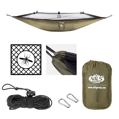 Attēls no Šūpuļtīkls NC3116 GREEN MOSQUITO HAMMOCK NILS CAMP