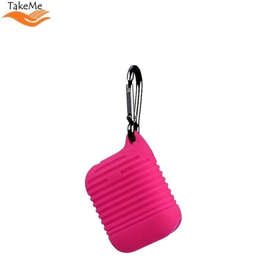 Picture of TakeMe Apple Ultra-thin Lined Soft Silicone protective case for AirPods Pink