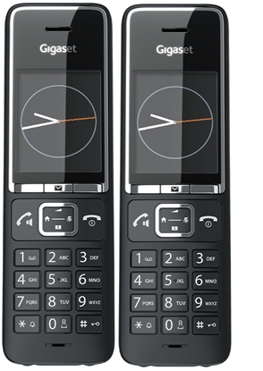 Изображение Telefon stacjonarny Gigaset Comfort 550HX duo czarny/chromowy