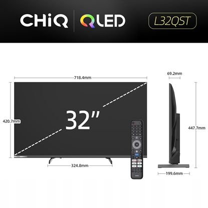 Attēls no Telewizor CHiQ L32QST TV 32", QLED, Full HD, Google TV, Frameless, Dolby Audio, dbx-tv, HDR 10