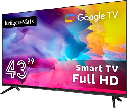 Attēls no Telewizor Kruger&Matz 43" FHD Google TV, DVB-T2/S2/T/C H.265 HEVC