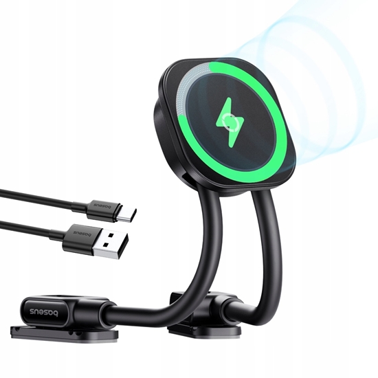 Изображение TelForceOne Baseus PrimeTrip C03sPro Uchwyt magnetyczny z bezprzewodowym adowaniem naklejany czarny