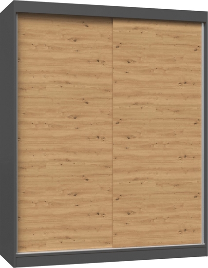 Picture of Topeshop SZAFA PRZESUWNA IGA 160 CM DRZWI PRZESUWNE ANTRACYT DB ARTISAN
