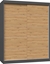 Изображение Topeshop SZAFA PRZESUWNA IGA 160 CM ZE SZPROSAMI ANTRACYT DB ARTISAN