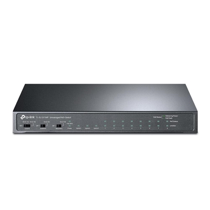 Attēls no TP-LINK 8-Port 10/100Mbps + 3-Port Gigabit Desktop Switch with 8-Port PoE+