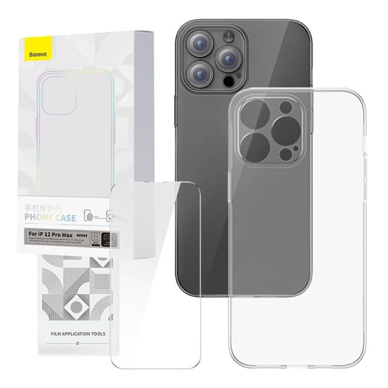 Picture of Transparent Case and Tempered Glass set Baseus Cor