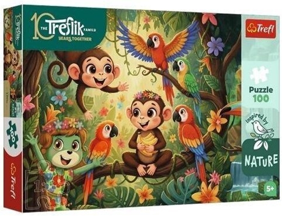 Изображение Trefl Puzzle 100 Rodzina Treflików Mapki i przyjaci
