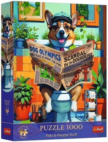 Picture of Trefl PUZZLE 1000EL TREFL PREMIUM CORGI W TOALECIE P6