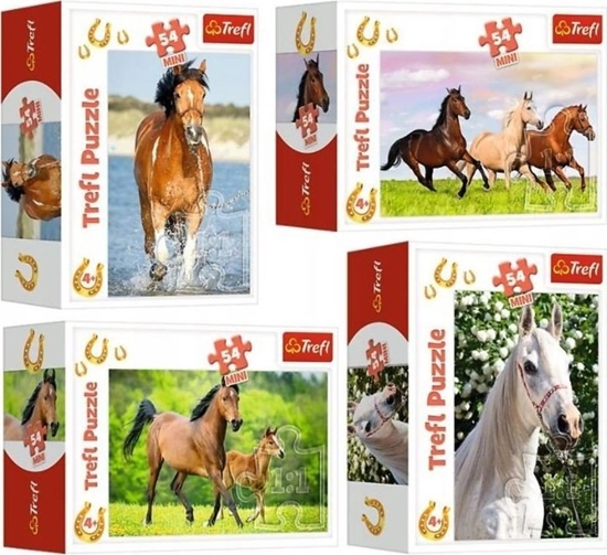 Picture of Trefl Puzzle mini 54 elementy. wiat koni, mix wzorów (54193)