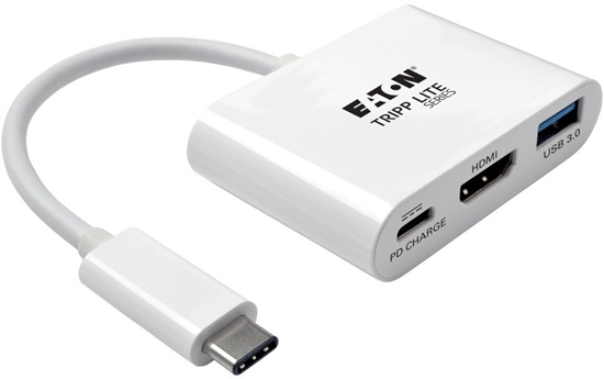 Picture of Tripp Lite U444-06N-HU-C stacja dokujca USB 3.2 Gen 1 (3.1 Gen 1) Type-C Biay