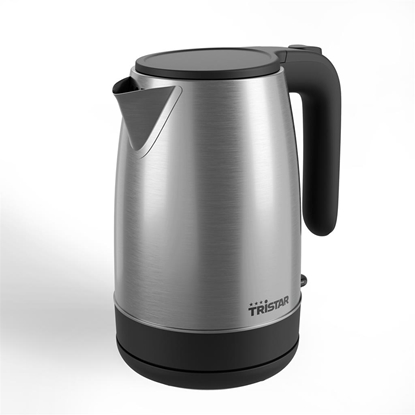 Attēls no Tristar Kettle | WK-1348 | Electric | 2200 W | 1.7 L | Stainless steel | 360° rotational base | Stainless Steel/Black