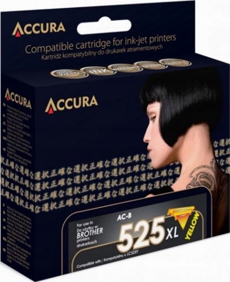 Picture of Tusz Accura Accura ink Brother (LC525Y) zamiennik XXL