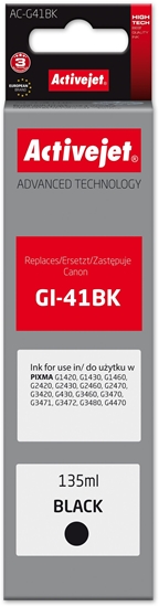 Picture of Tusz Activejet Activejet AC-G41Bk Buteleczka z tuszem z atramentem (zamiennik Canon GI-41BK 4528C001; Supreme; 135 ml; czarny)