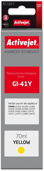 Picture of Tusz Activejet Activejet AC-G41Y Buteleczka z tuszem (zamiennik do Canon GI-41Y 4545C001; Supreme; 70 ml; óty)