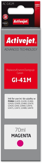 Picture of Tusz Activejet Activejet AC-G41M Tusz Buteleczka z atramentem  (zamiennik Canon GI-41M 4544C001; Supreme; 70 ml; czerwony)