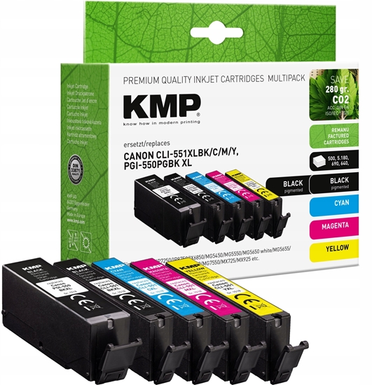 Изображение Tusz KMP Multipack compatible with Canon PGI-550/CLI-551 XL