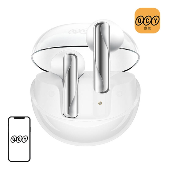 Picture of TWS QCY AilyBuds Clear T32 Headphones (white)