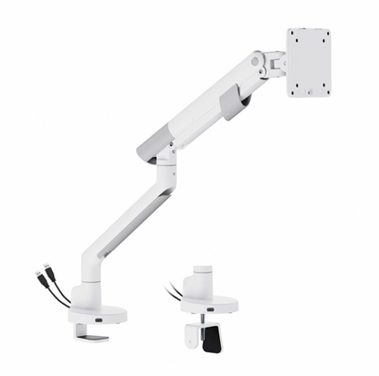 Attēls no Uchwyt biurkowy gazowy do 1 monitora LED/LCD 17-35" L-29GD 2-11kg 2xUSB 3.0 Premium White 