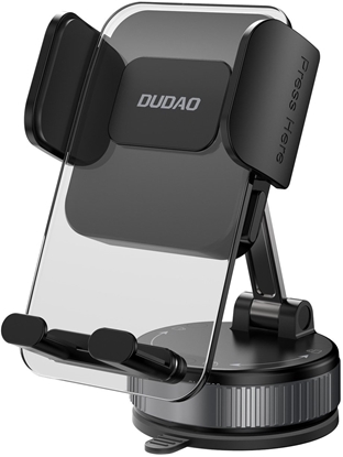 Изображение Uchwyt samochodowy do smartfona z przyssawk na desk rozdzielcz - czarny Uchwyt samochodowy do smartfona z przyssawk na desk rozdzielcz - czarny