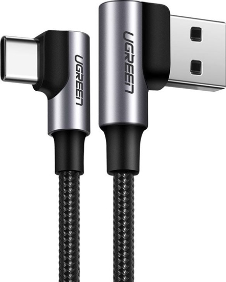 Picture of UGREEN Angled USB-A to USB-C Cable 3A  2m Black