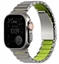 Attēls no Uniq Pasek UNIQ Strova Flex do Apple Watch 44/45/46/49mm Series 1/2/3/4/5/6/7/8/9/10/11/SE/SE2/SE3/Ultra/Ultra 2/Ultra 3 srebrno-limonkowy