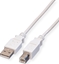 Изображение USB 2.0 kabelis, A-B, M/M, balts, 1.8m, Value