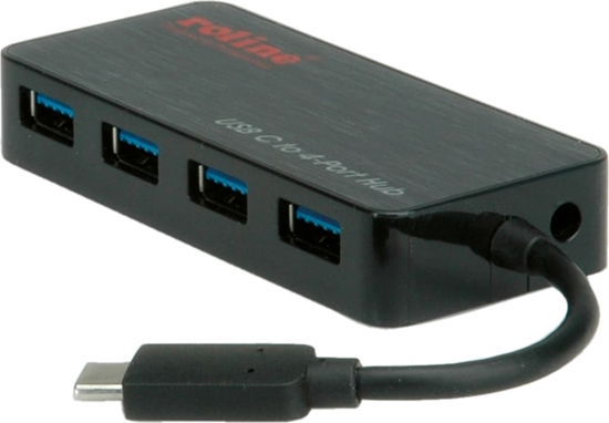 Picture of USB3.2Gen1 Hub, 4 Ports, Type C connection cable, with Power Supply