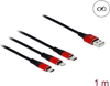 Picture of Uzlādes kabelis 3in1, USB > Lightning/microUSB/Type-C, 1.0m
